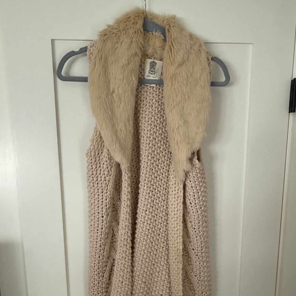 Faux fur sweater